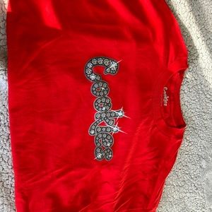 Mens cookies tee shirt red XL